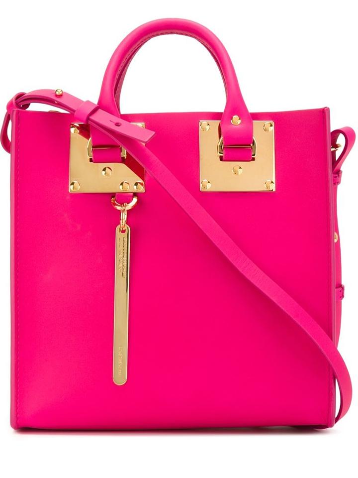 Sophie Hulme Albion Crossbody Bag, Women's, Pink/purple, Calf Leather