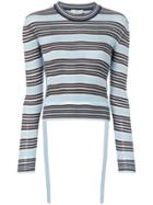 Fendi Striped Fitted Sweater - Blue