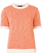 Cashmere In Love Shortsleeved Sweater - Orange