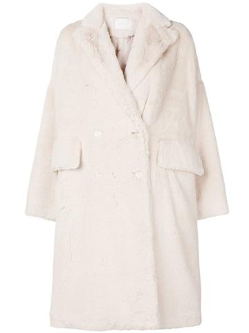 Neul Oversized Double Breasted Coat - Nude & Neutrals