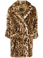 Alessandra Chamonix Leopard Oversized Double-breasted Coat - Brown