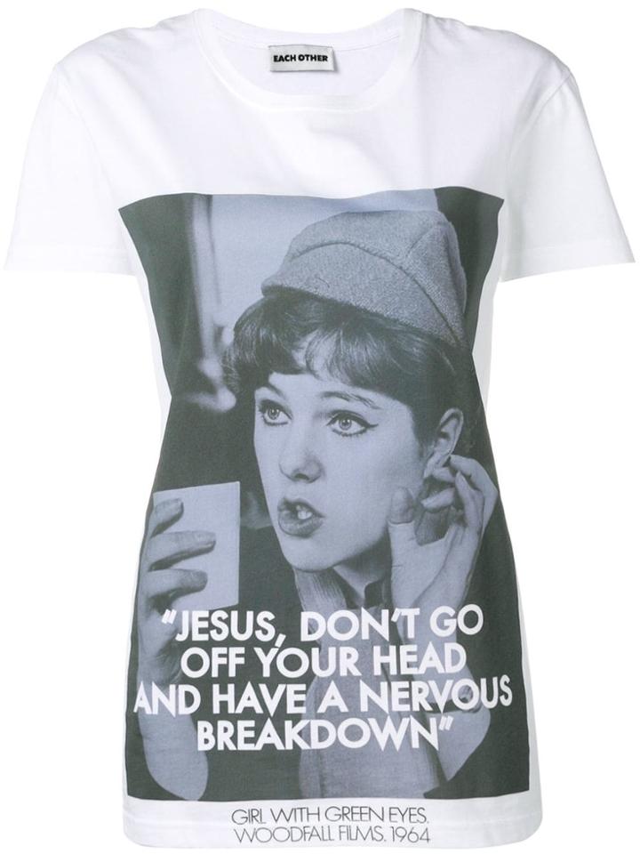 Each X Other Woodfall Films X Robert Montgomery Jesus T-shirt - White