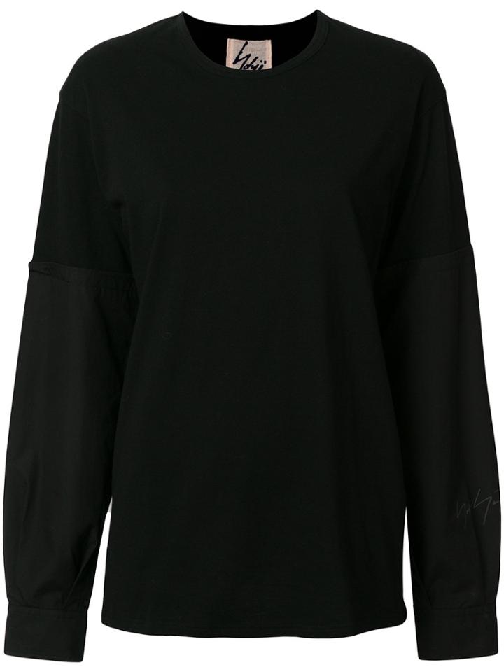Yohji Yamamoto Sleeve Panel Sweatshirt - Black