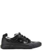 Both Ribbed Sole Low Top Sneakers - Black