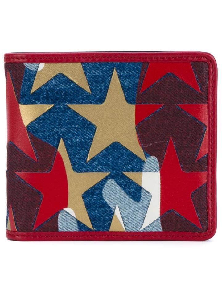 Valentino Camustars Denim Billfold Wallet