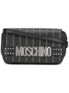 Moschino Studded Crossbody Bag, Black, Calf Leather