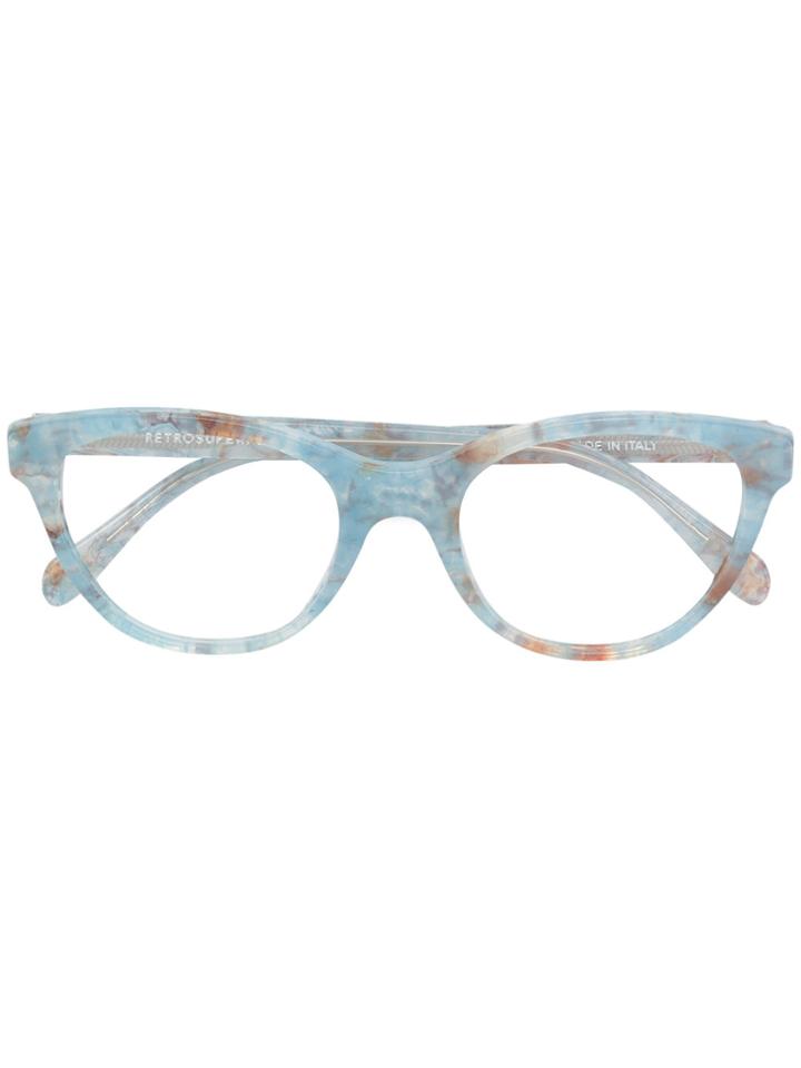 Retrosuperfuture Marble Effect Glasses - Blue