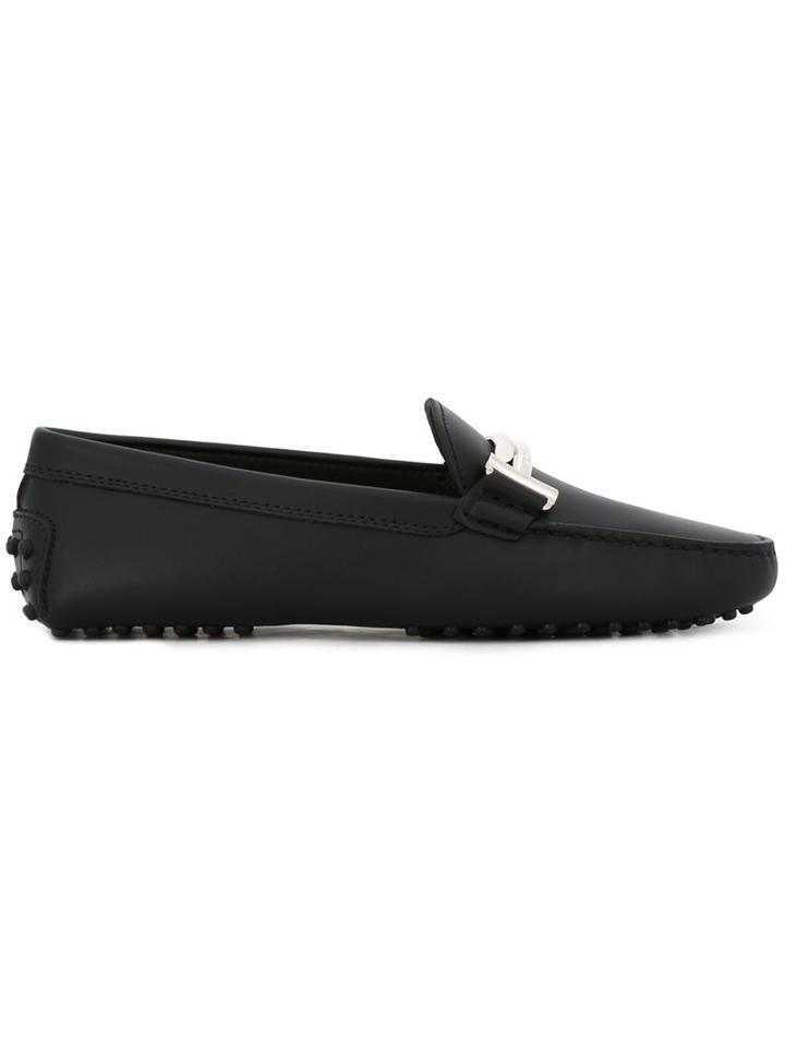 Tod's Silver-tone Hardware Loafers