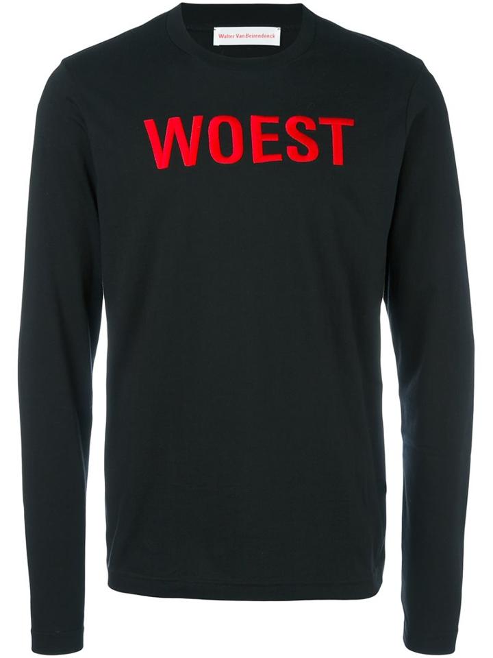 Walter Van Beirendonck 'woest' Embroidered Sweatshirt