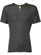 Label Under Construction Contrast Seam T-shirt, Men's, Size: Large, Grey, Cotton