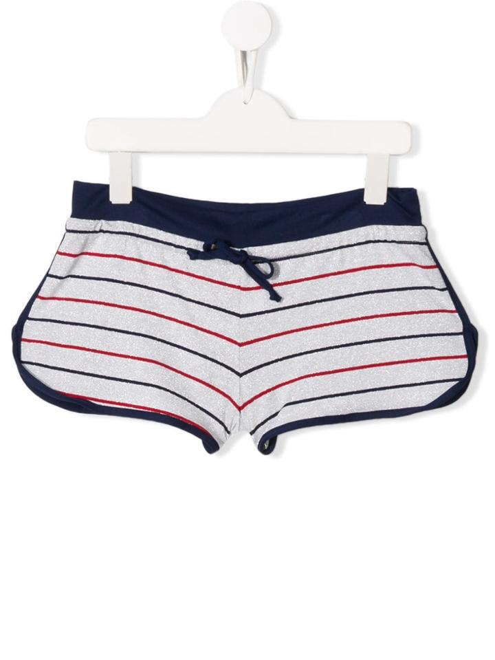Mc2 Saint Barth Kids Striped Shorts - Grey