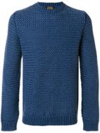 Tod's Textured Crew Neck Sweater - Blue