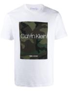 Calvin Klein Camo Print T-shirt - White