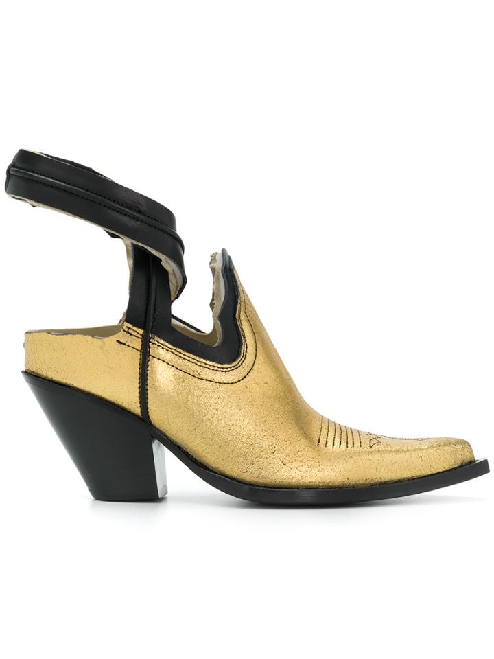 Maison Margiela Cut-out Cowboy Boots - Metallic