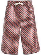 Gucci Abstract Print Swim Shorts - Red