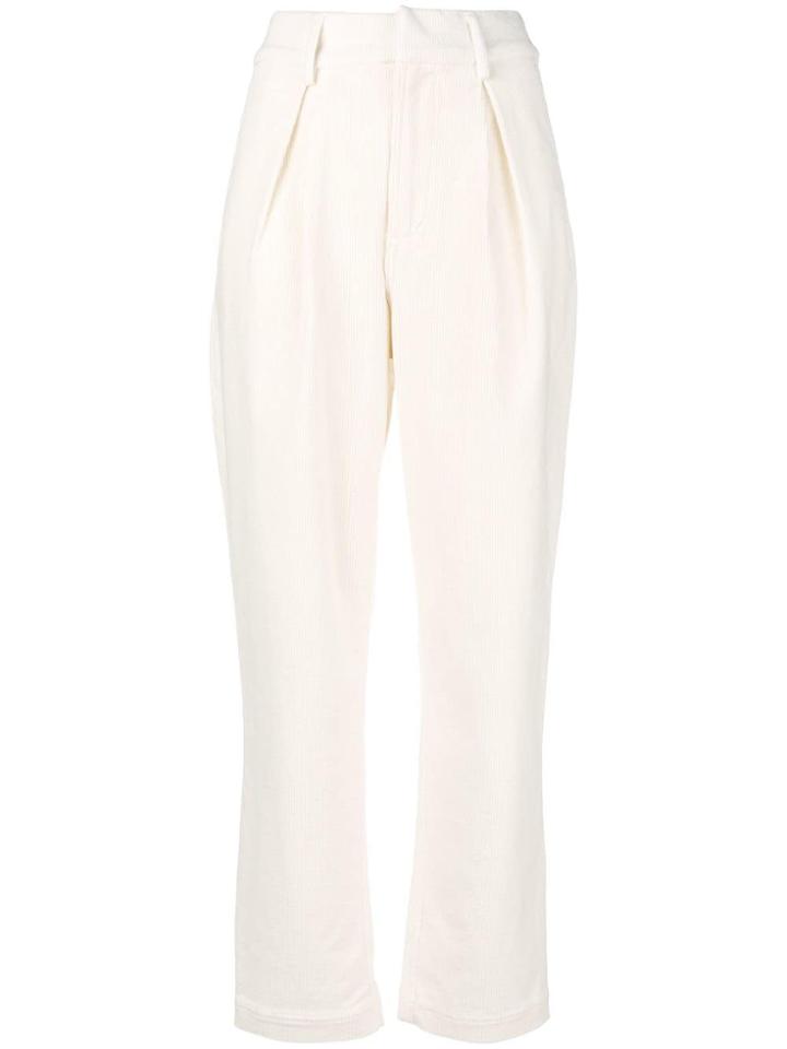 Ganni Straight Leg Trousers - White