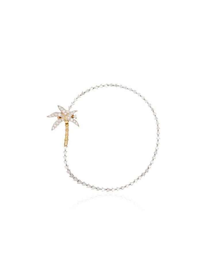 Yvonne Léon 18kt Gold And Diamond Palm Tree Bracelet