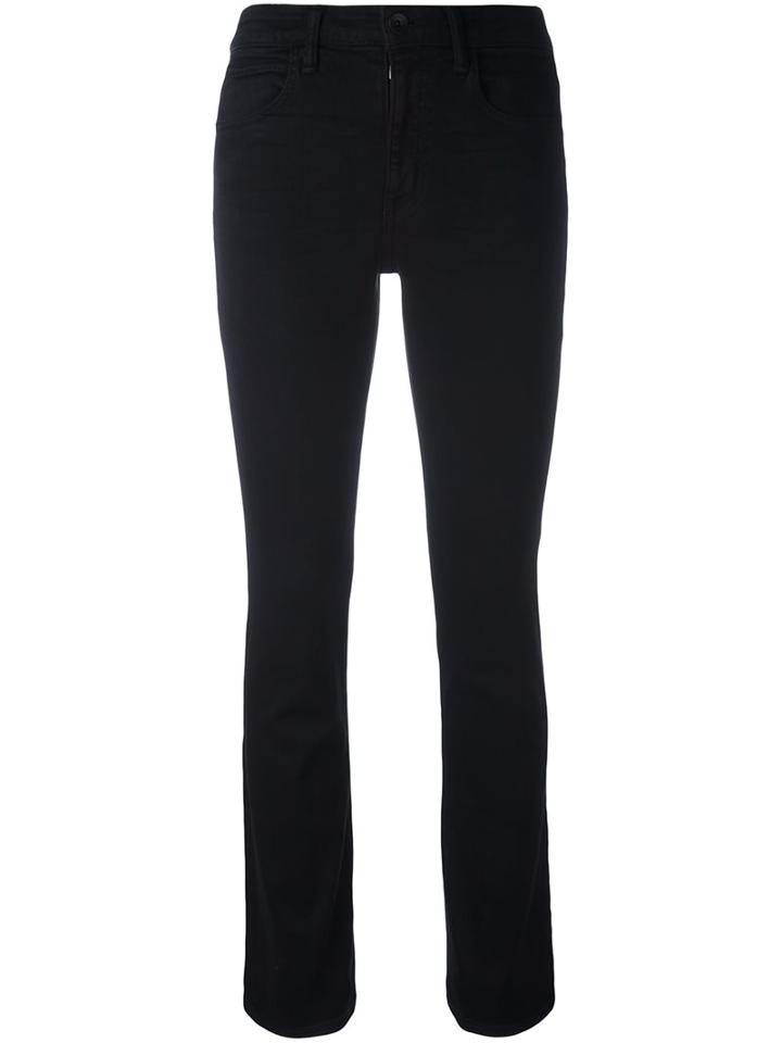 Helmut Lang Cropped Skinny Flare Jeans, Women's, Size: 25, Black, Cotton/polyester/spandex/elastane