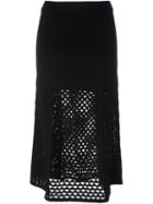 Kenzo Cut Out Knit Skirt, Women's, Size: L, Black, Viscose/polyester