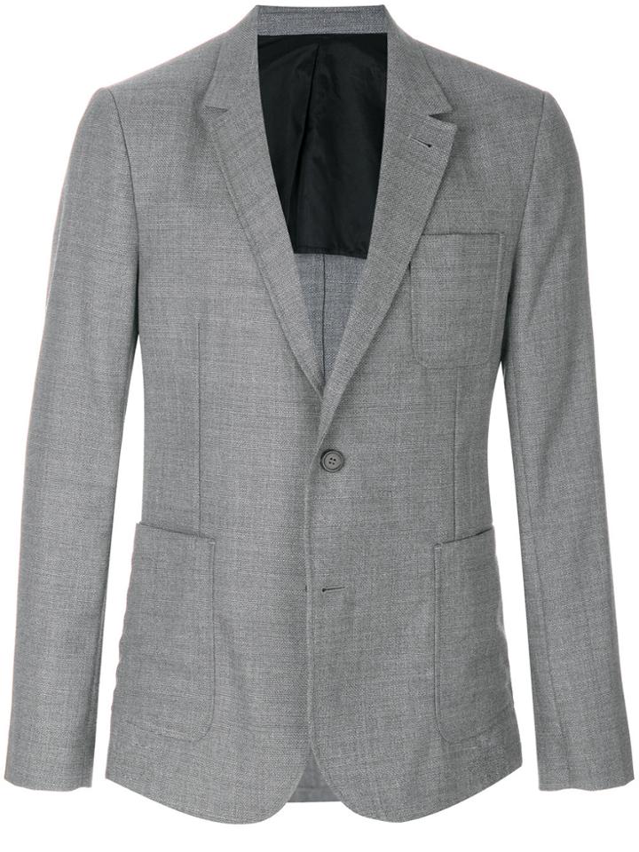 Ami Alexandre Mattiussi Two Buttons Half-lined Jacket - Grey