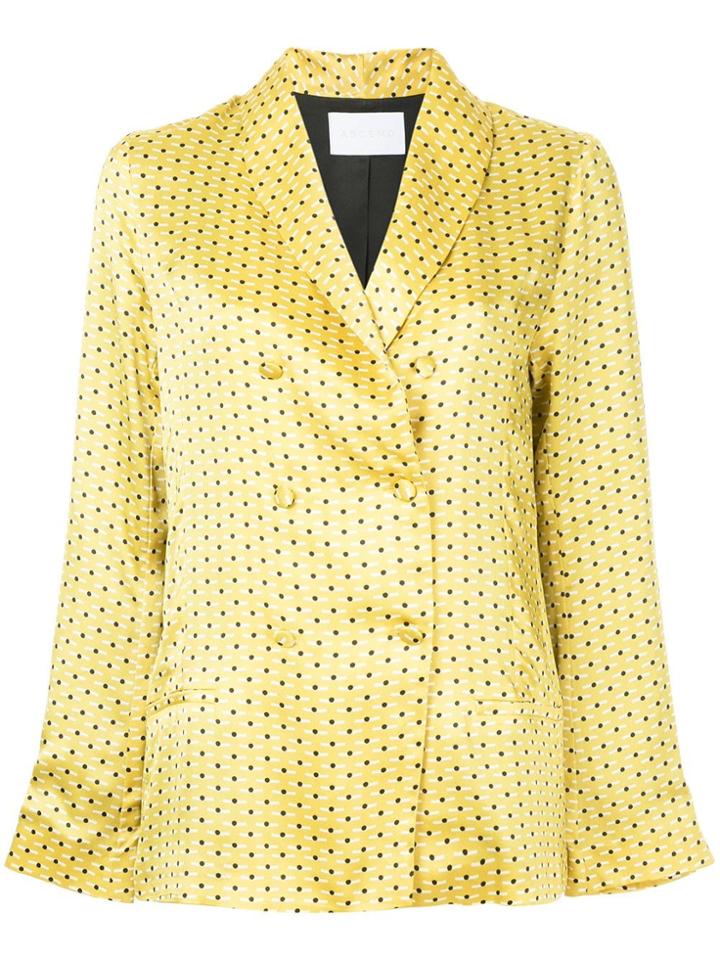 Asceno Polka Dot Blazer-jacket - Yellow & Orange