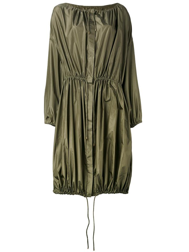 Kenzo - Oversized Parka - Women - Silk/polyester - 36, Green, Silk/polyester