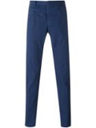 Incotex Fine Striped Chinos, Men's, Size: 33, Blue, Cotton