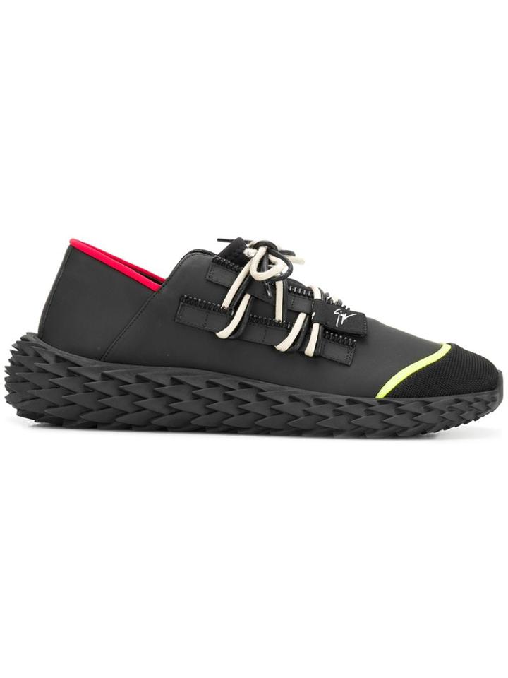 Giuseppe Zanotti Design Ridged Lace-up Sneakers - Black