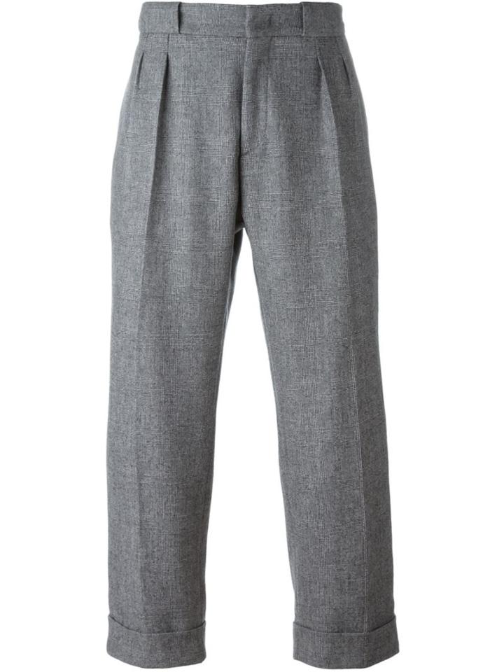 Pence Loose Fit Tailored Trousers, Men's, Size: 46, Grey, Virgin Wool