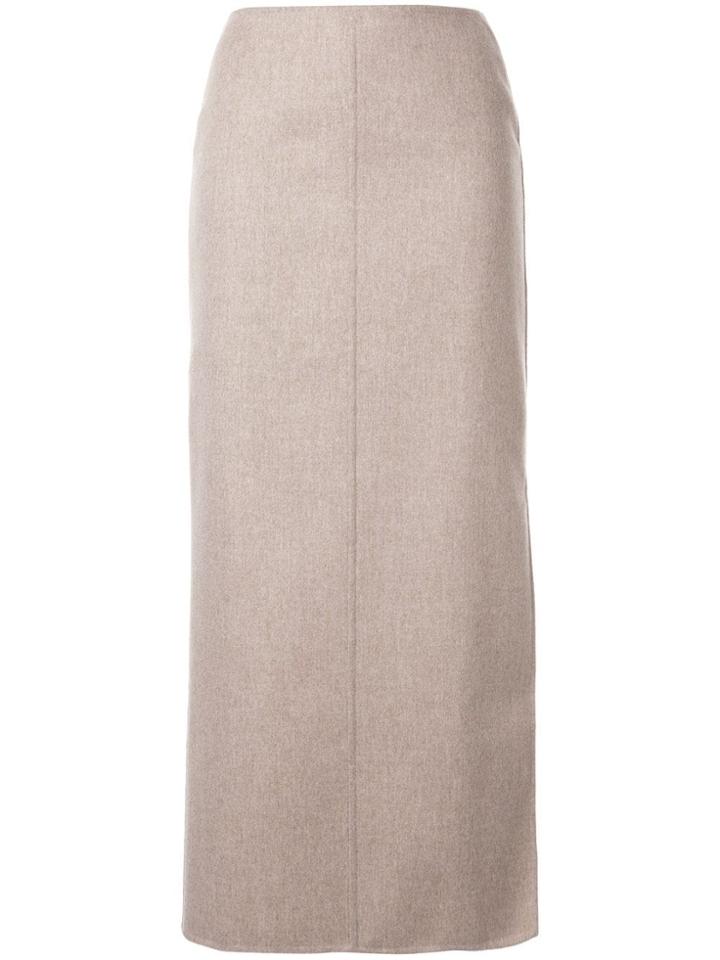 Agnona Fitted Midi Skirt - Brown