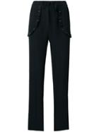 Red Valentino Studded Scallop Trim Trousers - Black
