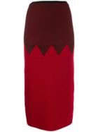 Jean Paul Gaultier Pre-owned 1987 Zigzag Panelled Skirt - Red