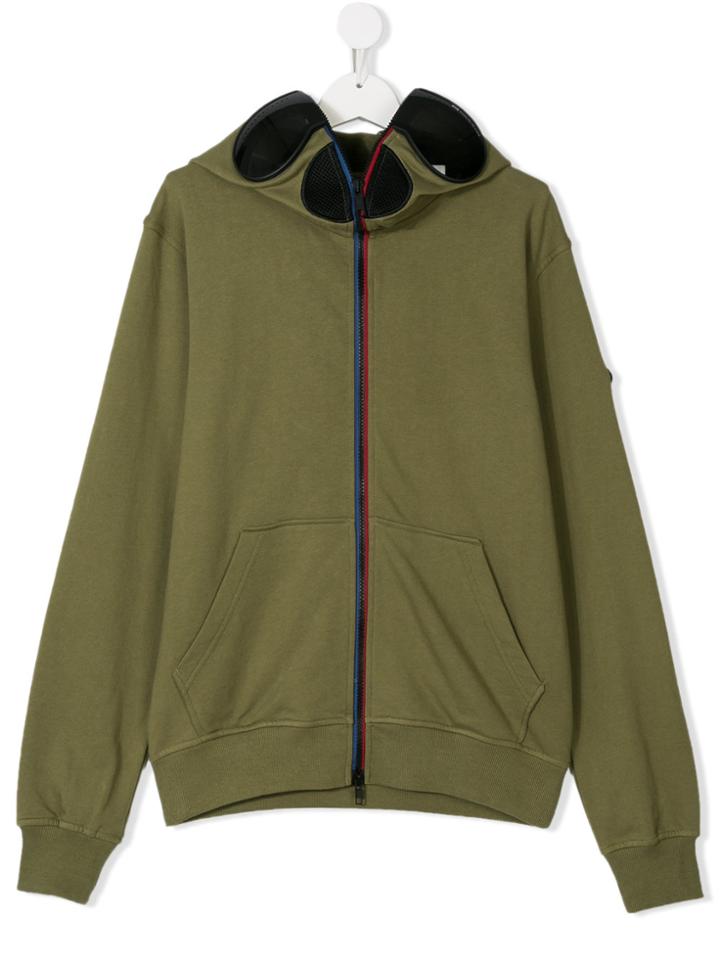 Ai Riders On The Storm Kids Teen Contrast Hoodie - Green