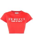Fiorucci Logo Cropped T-shirt - Red