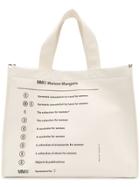 Mm6 Maison Margiela Classic Brand Shopper Bag - White