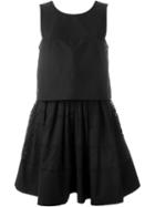 Fendi Perforated Skirt Dress, Women's, Size: 40, Black, Cotton/silk