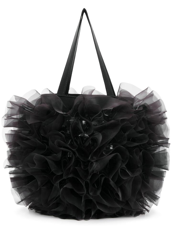 Comme Des Garçons Noir Kei Ninomiya Ruched Tote - Black