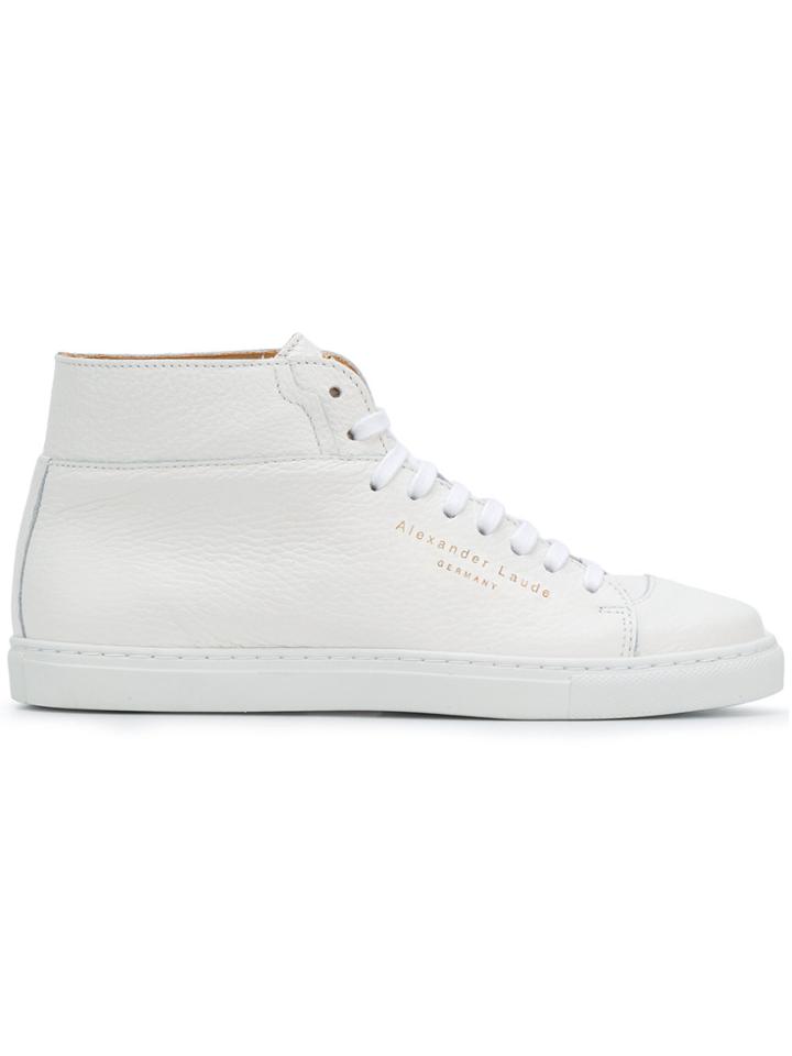 Alexander Laude Lace-up Hi-top Sneakers - White
