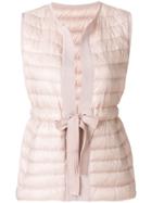 Moncler Waist-tied Padded Gilet - Pink & Purple