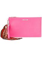 Love Moschino - Scarf Detail Clutch - Women - Polyurethane - One Size, Women's, Pink/purple, Polyurethane