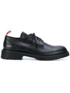424 Fairfax Contrast Pull Tab Derby Shoes - Black