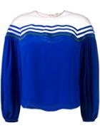 Fendi Long Sleeved Wave Top - Blue