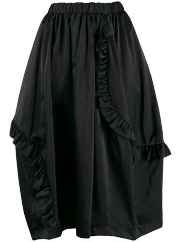 Comme Des Garçons Comme Des Garçons Frill Trimmed Skirt - Black