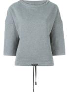 Eleventy Embellished Neckline Sweatshirt, Women's, Size: Xl, Grey, Cotton