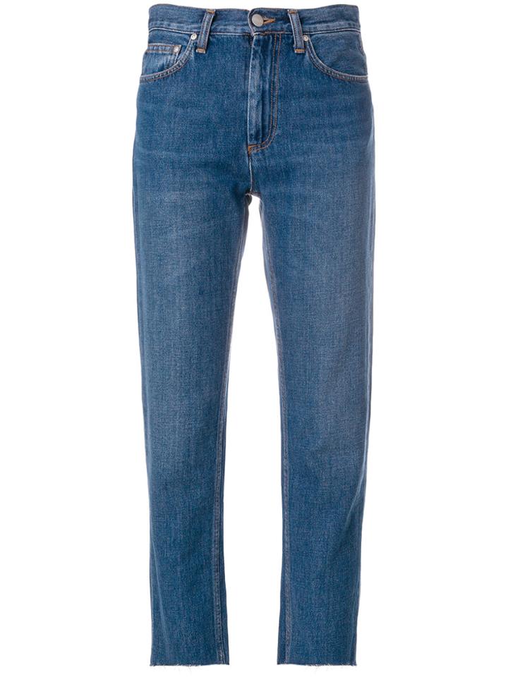 Carhartt Cropped Raw Hem Jeans - Blue