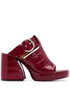 Chloé Open Toe Platform Sandals - Red