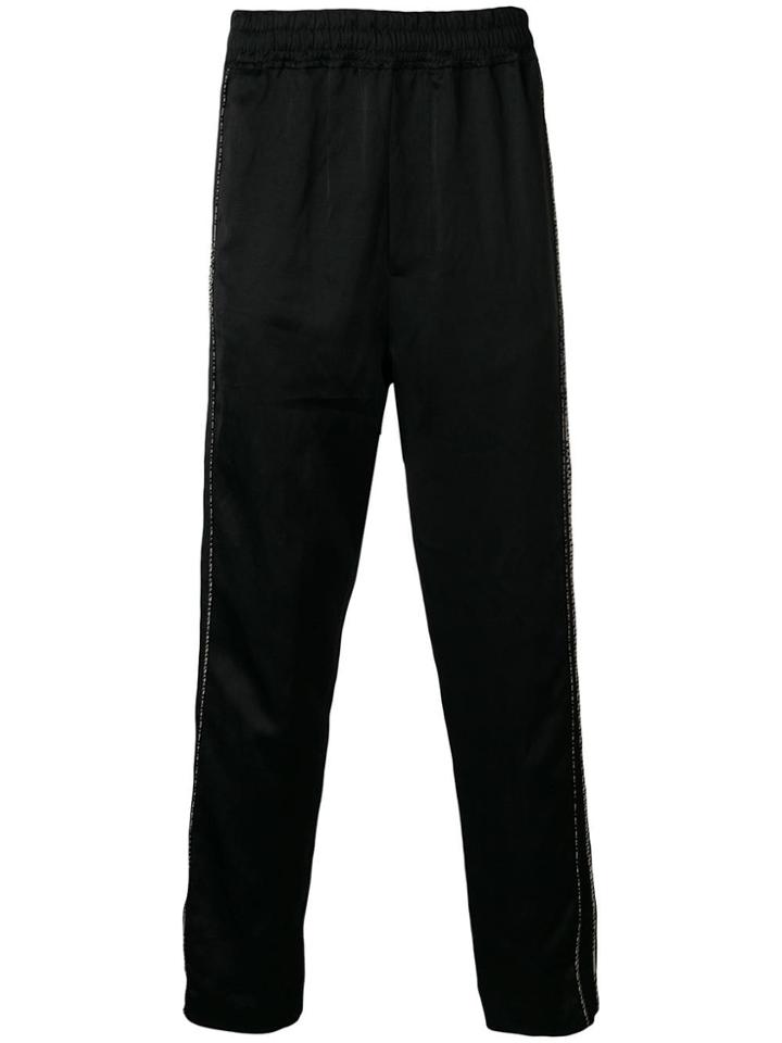 Damir Doma Printed Side Stripe Track Pants - Black