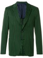 Mp Massimo Piombo Picasso Striped Blazer - Green