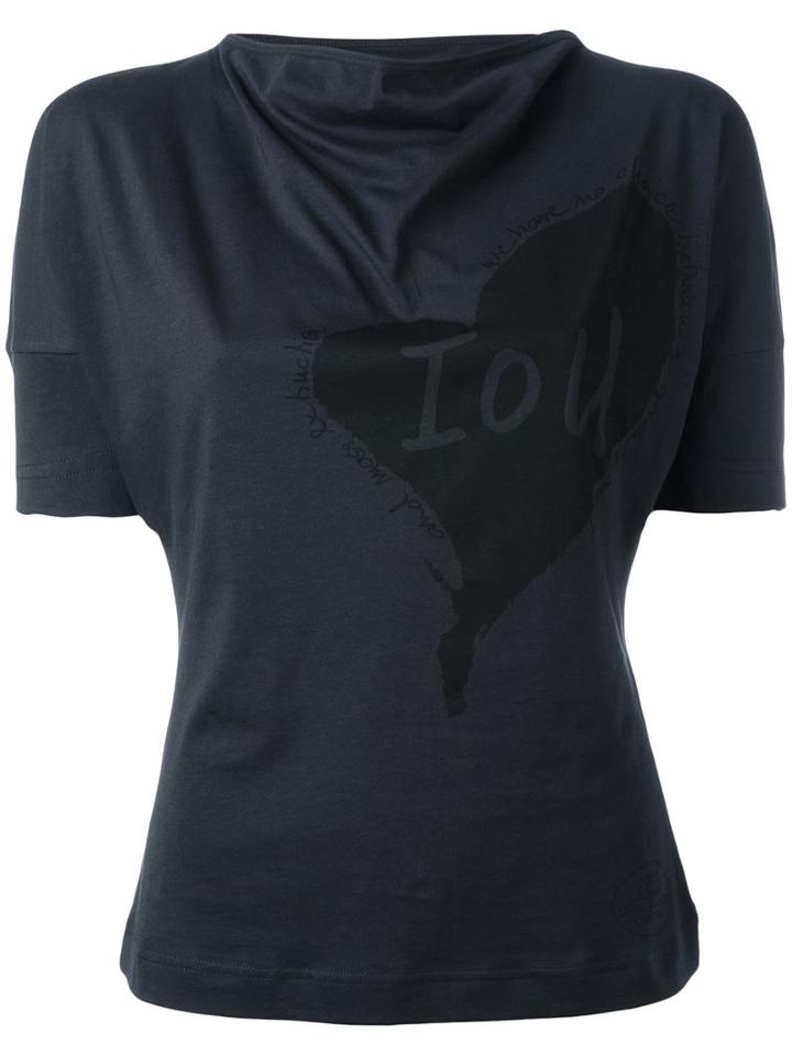 Vivienne Westwood - Heart Print T-shirt - Women - Cotton - M, Black, Cotton