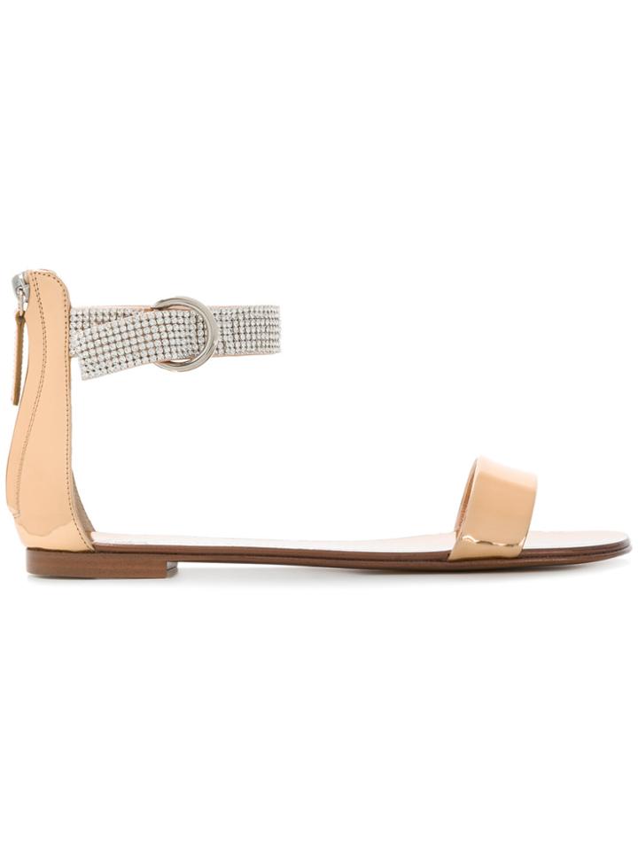 Giuseppe Zanotti Design Embellished Strap Sandals - Metallic